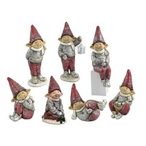 Set of 7 Red Hat Christmas Elves The Connors - £496.21 GBP