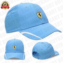 NEW Scuderia Ferrari SPTWR Style Baseball Cap PUMA Original Light Blue 1 - £47.18 GBP