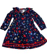 Vintage Polly Flinders Girls Floral Dress Long Sleeve Size 5 - €20,48 EUR