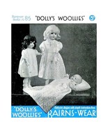 Vintage Doll Knitting Pattern Bairnswear #85 Dolly’s Woollies 3 Layette ... - £1.64 GBP