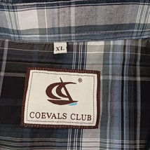 Coevals Club Men's XL Western Pearl Snap Button Long Sleeve Black Gray Plaid image 3