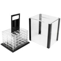 1,000 Ct Acrylic Chip Carrier With 10 Acrylic Chip Trays - £75.81 GBP