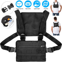 Tactical Combat Chest Rig Bag Front Pouch Recon Kit Pack Sport Protective Vest - £20.55 GBP