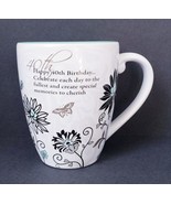 Pavilion Gift &quot;Happy 40th Birthday&quot; 16 oz. Coffee Mug Cup White Mint Green - $15.27