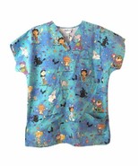 SB Fashion Scrub Top Doctor Nursing Medical Shirt Size Small Unisex Hall... - $216.82 MXN
