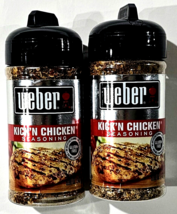 2 Pack Weber Kick'n Chicken Seasoning 5oz. Bottles Also For Turkey Pork Fish - $25.99
