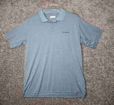 Columbia Shirt Mens XL Light Blue Performance Polo Golf Active Wear Omni-Shade - £10.07 GBP
