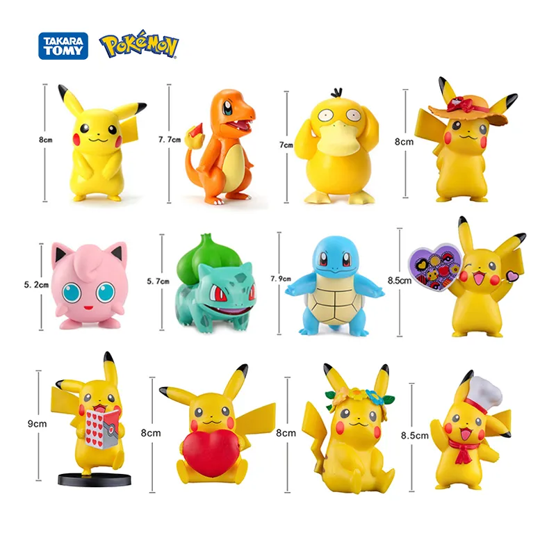 Pokemon Anime Action Figures Pikachu Toys Model Charmander Psyduck Squirtle - £9.06 GBP+