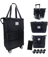 Expandable duffel bag suitcase detachable rolling wheels carry on large ... - £54.05 GBP