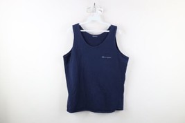Vintage 90s Champion Mens Medium Faded Spell Out Tank Top T-Shirt Blue Cotton - £31.10 GBP