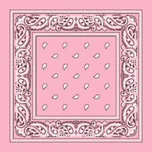 Pink - 6 Pcs Scarf Paisley Print Bandana 100% Cotton Head Warp - £17.56 GBP