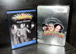 The Three Stooges DVD 75th Anniversary 3-Disc Tin Box Set + BONUS Curly Classics - £5.99 GBP