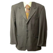 Galliani Mens 3 Button Suit Jacket Gray Marinos Super 120s Wool Italy 42 L - £41.82 GBP