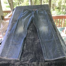Nautica Jeans Men’s Size 38x34 Medium Wash Straight Distress  Blue Mid Rise - £14.75 GBP