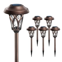 Solar Pathway Lights 6 Pack, Solar Landscape Lights Warm White, Super Bright Hig - £63.06 GBP