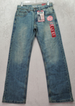 Levi&#39;s Jeans Boys Size 12 Blue Denim Cotton Pockets Slim Straight Leg Fl... - £20.23 GBP