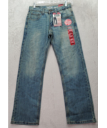 Levi&#39;s Jeans Boys Size 12 Blue Denim Cotton Pockets Slim Straight Leg Fl... - $25.73