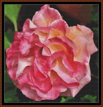 Flower Head - Pink Rose ~~ counted cross stitch pattern PDF - £15.76 GBP
