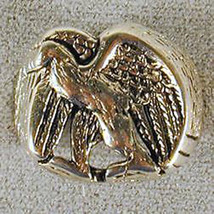 1 Deluxe Standing Eagle Silver Biker Ring BR63 Mens Jewelry Rings New Eagles - £9.86 GBP