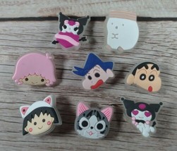 8 Pc Lot Shoe Charm Cute Kawaii kitten anime girls Glow In Dark Croc Clo... - $8.90