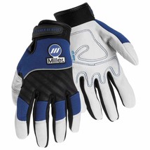 Miller Electric Metal Working Gloves - Large Black and Blue (251067) - $50.96