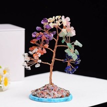Natural Amethyst Rose Quartz Tree of Life Rock Mineral Specimen Reiki Healing - £27.73 GBP