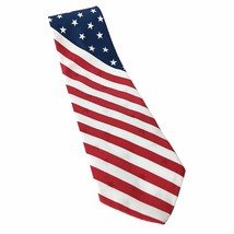 American Flag Patriotic Old Glory Red White Blue Novelty Necktie - £16.44 GBP