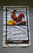 VTG 1976 Good Morning Fabric Calendar Rooster Chicken - £12.57 GBP