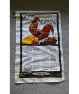 VTG 1976 Good Morning Fabric Calendar Rooster Chicken - £12.58 GBP