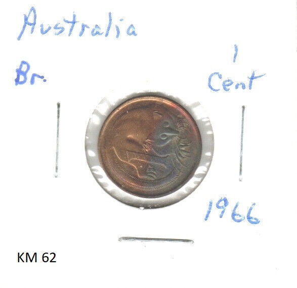 Australia 1 Cent, 1966, bronze, KM 62 - 1st decimal coin issued - $1.00