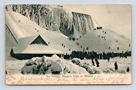 Ice Bridge in Winter Niagara Falls New York NY 1907 UDB Postcard F19 - £3.71 GBP