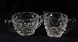 Fostoria American Cream and Open Sugar Set 1930s Mini Size Pristine Condition - $14.58