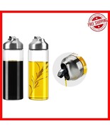 14 oz Leak-Proof Olive Oil Dispenser Set - Stylish Glass Bottles for Kit... - $49.57 CAD