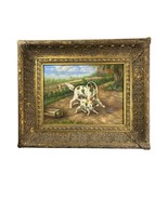Antique Painting by English Artist Hunting Dog with Puppies in Biggs &amp; S... - $1,799.09 CAD