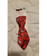 Top Paw Merry &amp; Bright Dog Collar Slide F&amp;T Red w/Dogs Tie Size XSmall/S... - $5.35 CAD