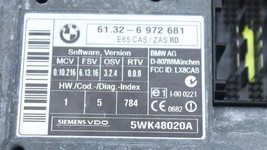 06-07 BMW 750i ECM ECU DME Engine Control Module 7549700 & Ignition Switch image 5