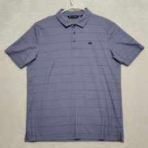 Travis Mathew Mens Polo Shirt Size L Large Pima Cotton Blend Blue Short ... - £20.34 GBP