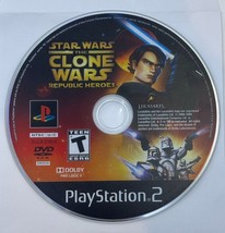 Star Wars The Clone Wars Republic Heroes PS2 Game Disc - $11.87