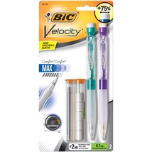 BIC Velocity Max Mechanical Pencil, Medium Point (0.7mm), 2-Count, Black (pack o - £4.46 GBP