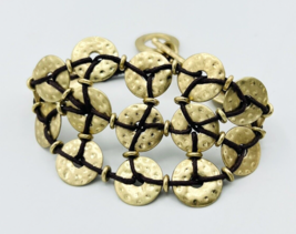 Lauren Ralph Lauren Hammered Antique Gold Tone Bracelet - £15.82 GBP