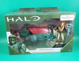 Halo Infinite Banished Ghost w/Elite Warlord Action Figure Vehicle, Unopened - £12.65 GBP