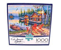 Loon Lake Cabin 1000 Pieces Puzzle Buffalo Games Darrell Bush Multicolor 91210 - £9.18 GBP