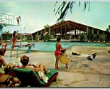 Poolside at Cape Coral FL Yacht and Racquet Club Florida Chrome Postcard I8 - $5.89