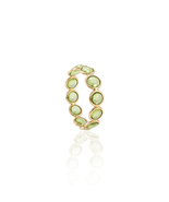 14k Gold Full Eternity Peridot Band Ring Wedding Peridot Band Ring For B... - $725.00