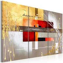 Tiptophomedecor Abstract Canvas Wall Art - Four Seasons - Stretched &amp; Framed Rea - £63.92 GBP+