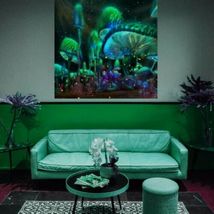 Tapestry Wall Hanging Mushroom Psychedelic 5 ft x 4 ft Trippy Home Decor image 2