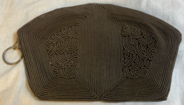 Vintage CORDE Brown Clutch Zippered Pouch - $9.45