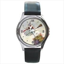 Witch On Broomstick Vintage Art Watch Unisex Wristwatch New - £24.01 GBP
