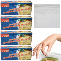 200 Ct Reusable Freezer Bags Snack Sandwich Fruits Press Seal Resealable... - $32.99