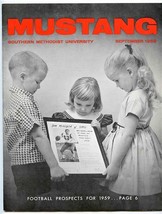 1959 SMU Mustang Magazine Southern Methodist Univ. Dallas Texas Don Meredith  - £45.89 GBP